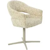 Giga Meubel Eetkamerstoel Milou - Taupe - Draaibaar - Set van 2