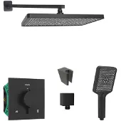 SANITINO - Doucheset met thermostaat en inbouwdeel Hansgrohe, Kielle accessoires, matzwart SANI21HKK410