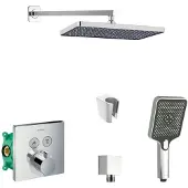 SANITINO - Doucheset met thermostaat en inbouwhuis Hansgrohe, kielle accessoires, chroom SANI21HKK018