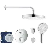 SANITINO - Doucheset met thermostaat en inbouwhuis Grohe, kielle accessoires, chroom SANI21GKK005