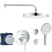 SANITINO - Doucheset met kraan en inbouwhuis Grohe, accessoires kielle, chroom SANI21GKK013