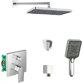 SANITINO - Doucheset met kraan en inbouwbehuizing Hansgrohe, accessoires kielle, chroom SANI21HKK011