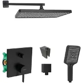 SANITINO - Doucheset met kraan en inbouwdeel Hansgrohe, Kielle accessoires, matzwart SANI21HKK406