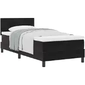 vidaXL Boxspring bed met hoofdeinde Zwart 90 x 190 cm Fluweel