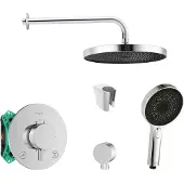 SANITINO - Doucheset met thermostaat en inbouwhuis Hansgrohe, kielle accessoires, chroom SANI21HKK013