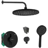 SANITINO - Doucheset met kraan en inbouwdeel Hansgrohe, Kielle accessoires, matzwart SANI21HKK404