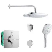 SANITINO - Doucheset met thermostaat en inbouwhuis Hansgrohe, kielle accessoires, chroom SANI21HKK024