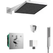 SANITINO - Doucheset met inbouwkraan en inbouwdeel hansgrohe, accessoires kielle, chroom SANI21HHK001