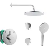 SANITINO - Doucheset met kraan en inbouwbehuizing Hansgrohe, accessoires kielle, chroom SANI21HKK005