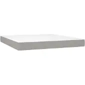 vidaXL Pocketveringmatras medium 160x200x20 cm stof lichtgrijs