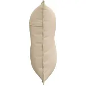 vidaXL Rugkussen Crèmekleurig 80 x 50 cm Microvezel Stof