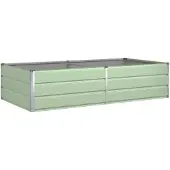 vidaXL Plantenbak Pastelgroen 195 x 100 x 45 cm Gegalvaniseerd staal