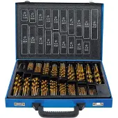 Bgs Boorbitje, Draaiboorset HSS titanium-genitreerd 1 - 10 mm 170 stuks. (1,0-10 mm)