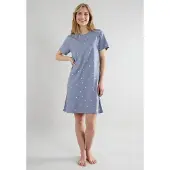 Tom Tailor Nachthemd duifblauw / wit