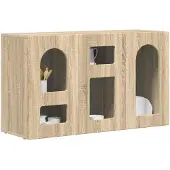 vidaXL Dressoir ELST, Sonoma-eikenhout, 100 x 35 x 59 cm, houtvezel