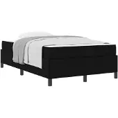 vidaXL Boxspring bed Zwart 120 x 190 cm Stof