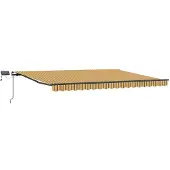 vidaXL Uitschuifbare luifel Meerkleurig 400 × 350 cm Stof en Aluminium