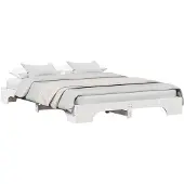 vidaXL Bedframe Wit 150 x 200 cm Massief grenenhout