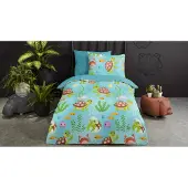 Good Morning Dekbedovertrek Turtles Blue Katoen-140 x 200 / 220 cm | 1-Persoons
