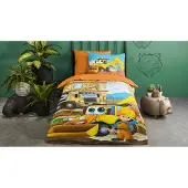 Good Morning Kinder Dekbedovertrek Katoen Building - multi 140x200/220cm