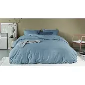 Beddinghouse Dekbedovertrek Frost Blauwgrijs Flanel-260 x 200 / 220 cm | Extra Breed