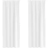 vidaXL Blackout Gordijnen met Ringen 2 st Zuiver Wit 225 x 140 cm