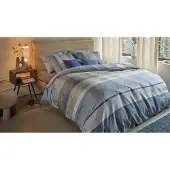 Beddinghouse Marthe dekbedovertrek - Eenpersoons - 140 x 200/220 cm - Blauw