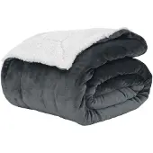 vidaXL plaid Donkergrijs 130 x 150 cm 1 kg Fleece