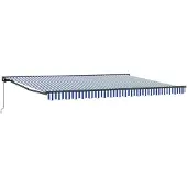 vidaXL Zonnescherm Frame Blauw en Wit 450 × 300 cm
