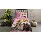 Pure Kinder Dekbedovertrek Microvezel Amis - pink 140x200/220cm