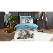 Good Morning Dekbedovertrek Family Blue - 140 x 200/220 cm