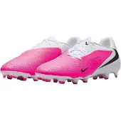 Nike Phantom 6 Low Academy Gras / Kunstgras Voetbalschoenen (MG) Wit Felroze Zwart