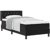 vidaXL Boxspring bed met hoofdeinde Zwart 190 x 90 cm Fluweel