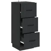 vidaXL Ladekast 33 x 34,5 x 87 cm Bewerkt hout Zwart