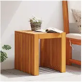vidaXL Bijzettafel Olie Natuurlijk 43 x 36 x 40 cm Massief Teakhout