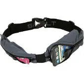 Spibelt Dual Pocket Pro Hardloopriem voor Volwassenen, Uitbreidbare Zakjes, Verstelbare Taille, Geen Stuiteren, Antraciet
