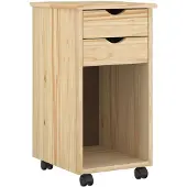 vidaXL - Bureau - kast - set - 2 - st - Bruin - Massief - grenenhout