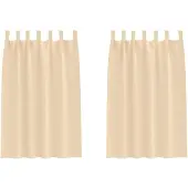 vidaXL Blackout Gordijnen met Ringen 2 st Crèmekleurig 175 x 140 cm