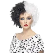 Vegaoo Cruella damespruik voor Halloween - Verkleedpruik - One size