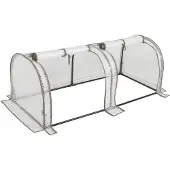 Woltu tomaten kas - mini serre voor tuin en balkon - waterdicht met uv bestendige PE rasterfolie - 130 x 60 x 50 cm - wit