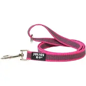 Julius-K9 Rubberen riem met lus Roze - Grijs (Hond, Algemeen), Kraag + Leiband