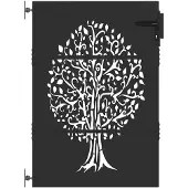 vidaXL Tuinpoort 85 x 125 cm Poedercoated staal Zwart Vergrendelbaar