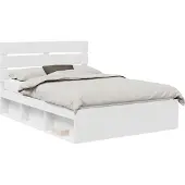 vidaXL Bedframe met hoofdeinde Wit 160 x 200 cm Massief grenenhout