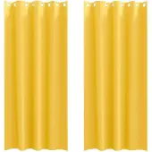 vidaXL Blackout Gordijnen met Ringen 2 st Mosterdgeel 245 x 140 cm