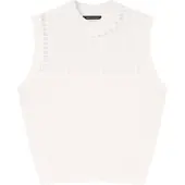 Armani Exchange Dames Fijne gebreide top wit (XS), Casual, Katoen XW001906AF21574U1003