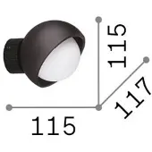 Ideal Lux Wandlamp Bloom, zwart, Woon-/ Eetkamer, metaal, Modern, wandlamp