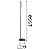 Ideal Lux LED-vloerlamp Binomio, wit / opaal, Woon-/ Eetkamer, metaal, Modern, LED vloerlamp