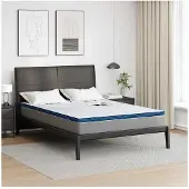 vidaXL Matras Topper 140 x 200 cm dik Jacquard stof Wit