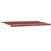 vidaXL Uitschuifbare luifel Oranje en Bruin 600 × 300 cm