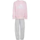 Adidas Trainingspak 'Essentials' grijs gemêleerd / rosa / wit